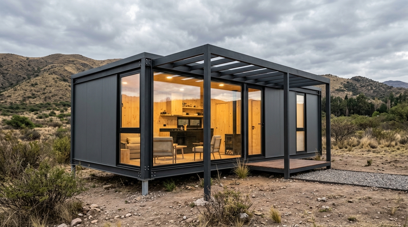 Casa modular instalada en terreno
